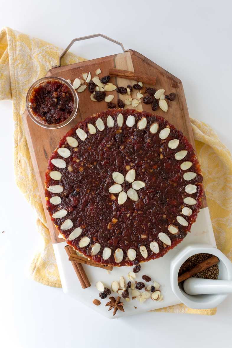 Mexican Ricotta Cheesecake with Tomato Mole Jam
